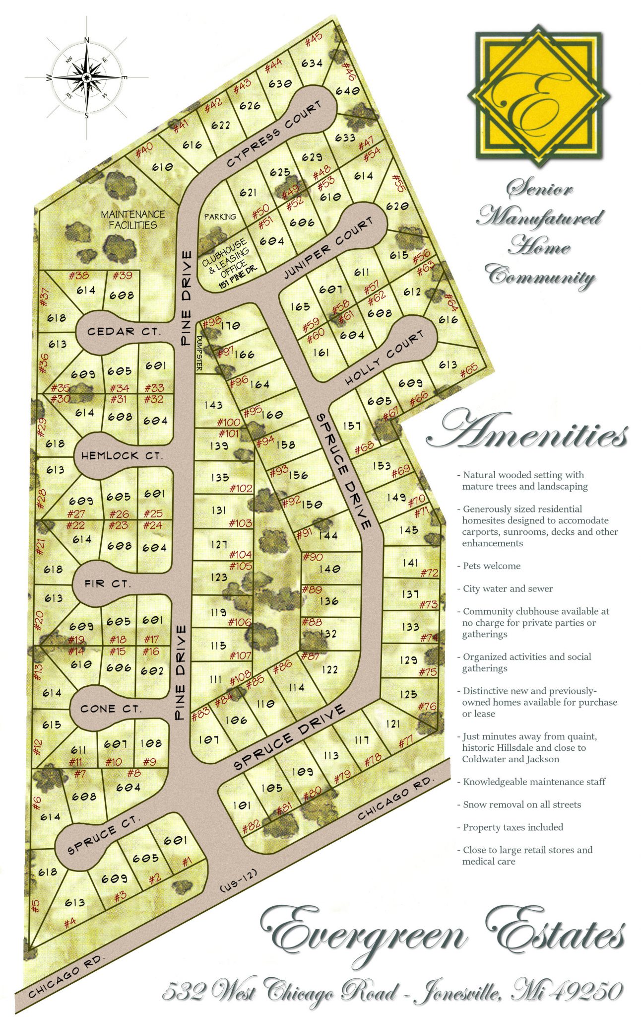 Community Map Evergreen Estates